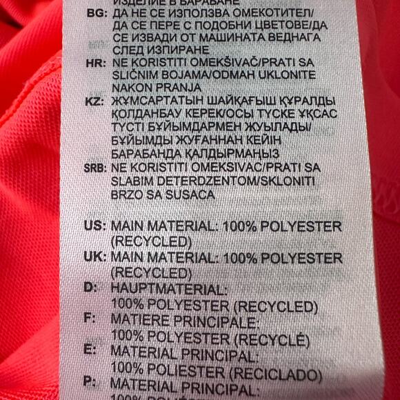 Adidas Polo Shirt Men’s Small Neon Coral Performance Collared Golf Logo NWT New - Picture 7 of 10